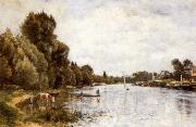 Stanislas lepine The Seine near Argenteuil oil painting artist